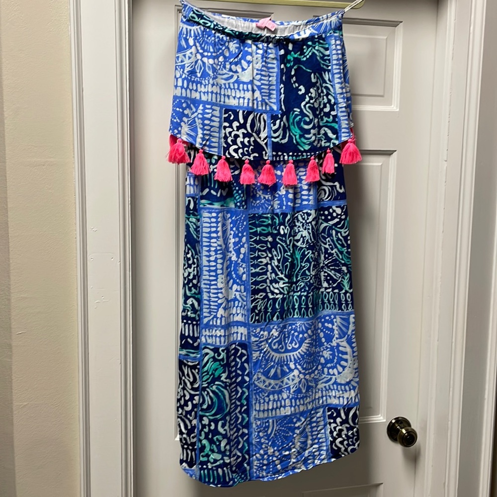 Lily Pulitzer midi strapless dress
